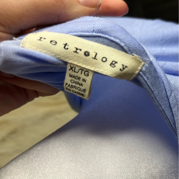 Retrology Blue Draped Open Front Soft Lightweight Cardigan Sz XL - Picture 2 of 5